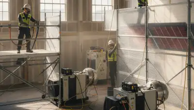 Structural drying equipment in Simi Valley, CA home for water damage restoration