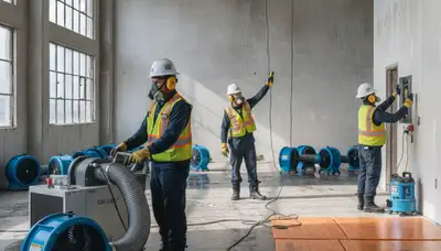 Structural drying equipment for water damage restoration in Simi Valley, CA homes