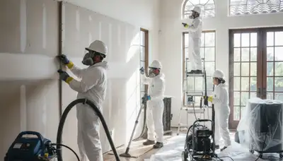 Water damage restoration team in Simi Valley, CA providing emergency cleanup and repair services
