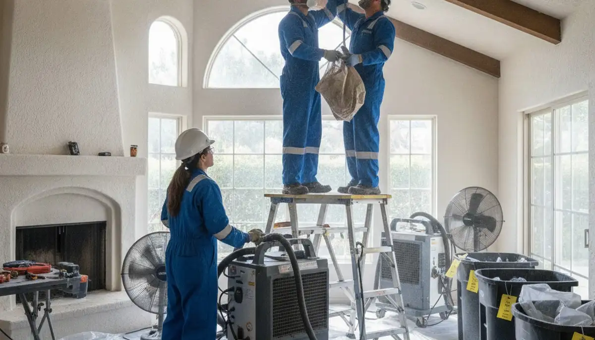 Water damage restoration team serving Simi Valley, CA for cleanup, drying, and repair